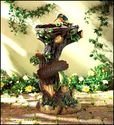 SOLAR "WELCOME" BIRDFEEDER OR BATH SCULPTED LAMP**