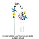 HUMMINGBIRD LANTERN WINDCHIMES GARDEN STAKE**NIB