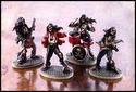 Set of 4**SKELETON HEAVY METAL ROCK BAND FIGURINES