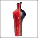 BREATHTAKING 20" BLACK & RED FREE FORM VASE**NIB