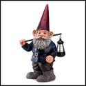 21" FOREST GNOME WITH LIGHTED LANTERN NIGHT LIGHT 