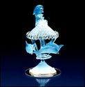 Elegant SPUN GLASS DOLPHIN MERRY GO ROUND CAROUSEL