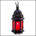 Christmas**RED GLASS MOROCCAN LANTERN FOR HOLIDAYS