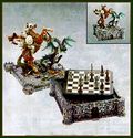 STUNNING DRAGONS & KNIGHTS CHESS SET**NIB