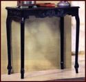 HEIRLOOM LOOK**DISTRESSED BLACK SCALLOP HALL TABLE