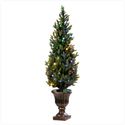 5' LED LIGHTED TREE IN GRECIAN URN**IN-OUT**NIB