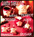SANTA TEAPOT W/ CANDY CANE HANDLE HOLIDAY TEAPOT