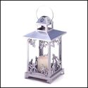LARGE SILVER SCROLLWORK ELEGANT GARDEN LANTERN~~NI
