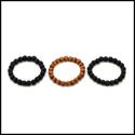Set of 3**LUCKY KARMA WOOD BEADED STRETCH BRACELET