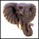 SCULPTED NOBLE ELEPHANT WALL DECOR**20"**NIB
