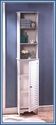 NANTUCKET WHITE LOUVERED TALL BATHROOM CABINET & S