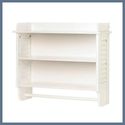 NANTUCKET WHITE LOUVERED BATHROOM WALL SHELF UNIT*