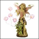 BEAUTIFUL18" PEONY FAIRY SOLAR LAMP GARDEN STATUE*