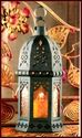 10 1/2" DRAMATIC GOLDEN YELLOW MOROCCAN LANTERN**N