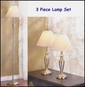 Set of 3**CONTEMPORARY FLOOR & 2 TABLE LAMP SET**N