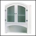 ELEGANT WOOD BATHROOM WALL CABINET W/ TOWEL RACK**