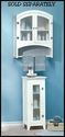 ELEGANT WOOD BATHROOM WALL CABINET W/ TOWEL RACK**
