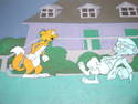 RARE 1975 FRAIDY CAT FILMATION PRODUCTION CEL & OB