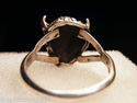 STERLING SILVER BULLS HEAD RING-SIZE 6.5 