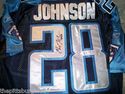 TITANS CHRIS JOHNSON SIGNED JERSEY JSA UDA PSA DNA