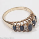 ESTATE 14k Gold Sapphire & Diamond Cocktail Ring R