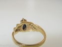 Estate .50ct Natural Marquise Blue Sapphire & Diam