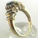 ESTATE 14k Gold Sapphire & Diamond Cocktail Ring R