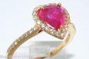 $6500 2.38CT LAPIS GEM CERTIFIED RUBY & DIAMOND RI