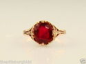 NICE Estate 3ct Natural RUBY 14k Rose Gold Filigre