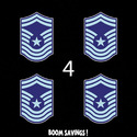 Air Force USAF Rank E8A 3" (4)Four Decal Sticker L