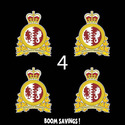 Canada Canada Command Badge 3" (4)Four Decal Stick