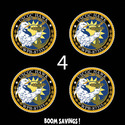 USCG HAWK (c) 3" (4)Four Decal Sticker Lot