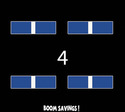 USCG Korean Service Medal Ribbon 3" (4)Four Decal 