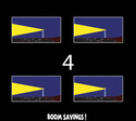 USCG Light-Houses Anitower1x12 3" (4)Four Decal St