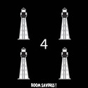 USCG Light-Houses Capecharleslt 3" (4)Four Decal S