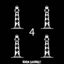 USCG Light-Houses Capelookout 3" (4)Four Decal Sti