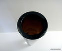 Vintage Krosno Art Glass Dark Amber Tube Vase