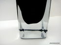 Vintage Polish Modern Art Glass Ellipse Vase Dark 