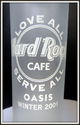 Hard Rock Cafe Oasis White Frosted Shot Glass