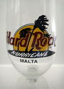 Hard Rock Cafe Malta Hurricane Glass Black Circle