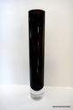 Vintage Krosno Art Glass Dark Amber Tube Vase