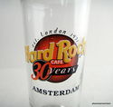 Hard Rock Cafe Amsterdam 30 Years Logo Shot Glass