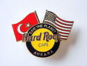 Hard Rock Cafe Ankara Logo With US And Turkish Fla