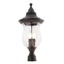 Hampton Bay 3-Light Outdoor Post Lantern rich oil-