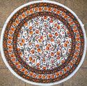 Tablecloth Round 66" Cotton in French Floral Olive