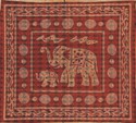 Lucky Elephant Family Print Tapestry Tablecloth Be