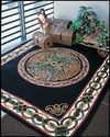 Celtic Wheel of Life Tab Top Cotton Curtain Drape 