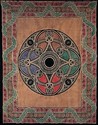 Gorgeous Celtic Wheel of Life Tapestry Throw Table