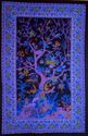 Black Purple Tree of Life Throw Tapestry Table Clo