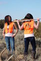 Mens Womens 3 Sexy Girls Holding deer elk Horns sh